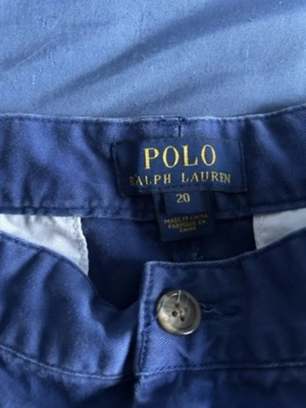 Polo Ralph Lauren Blue Nautical Flags Chino Shorts Size Boys 20 About Men 29-30